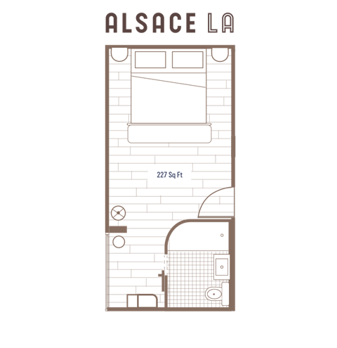 Superior King Floor Plan at Alsace Living, Los Angeles, CA, 90016